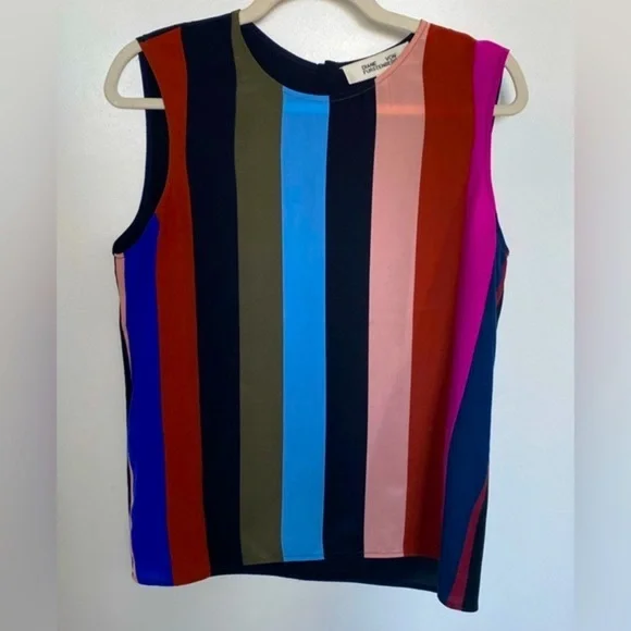 DVF Striped Shell Top - Picture 2 of 4